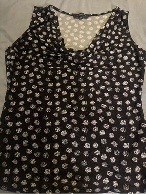 Black Polka Dot Shirt with Cowl Neck - Going Out Top